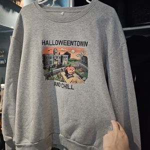 Halloween town and chill sweater XXL